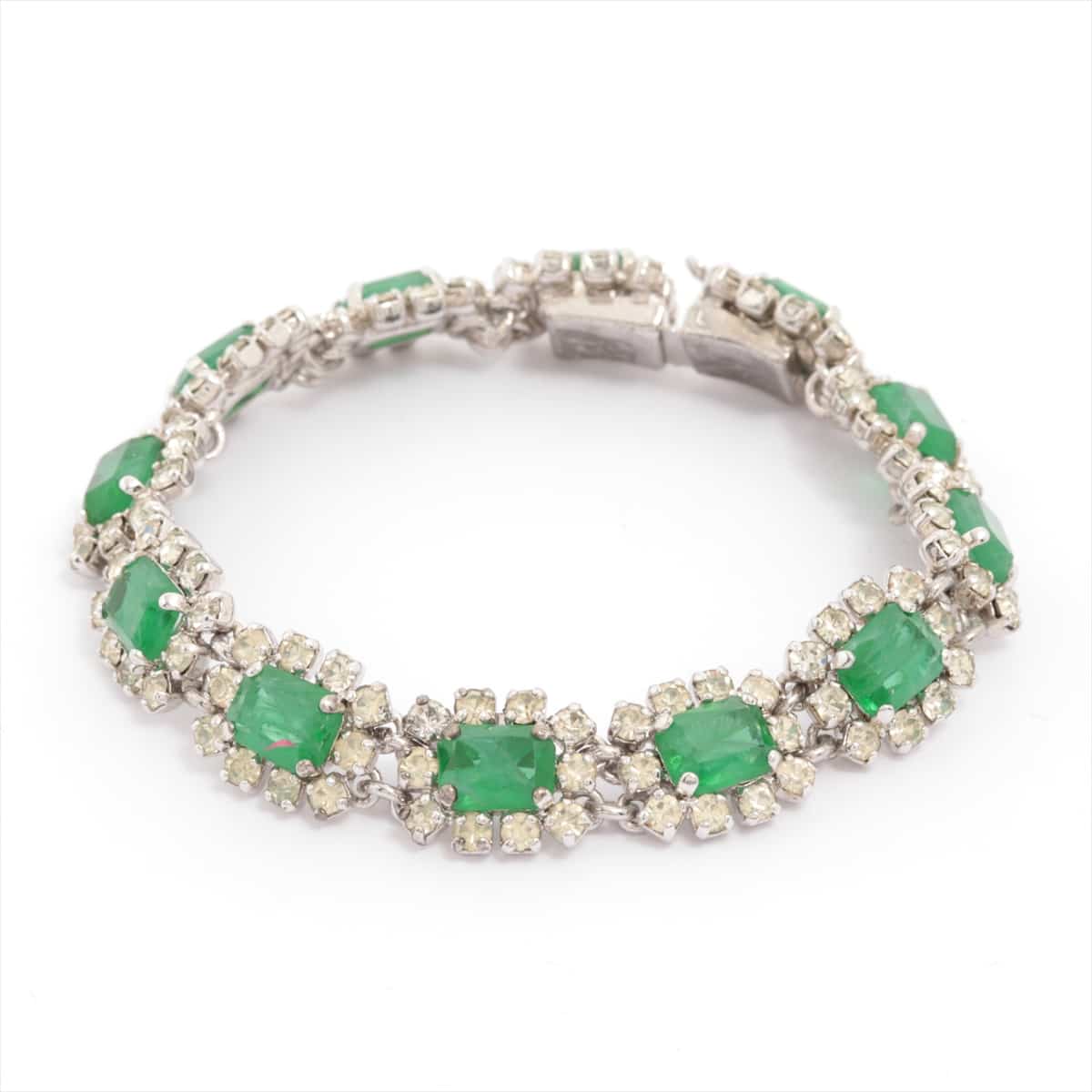 Christian Dior Bracelet GP×inestone Silver Color stone