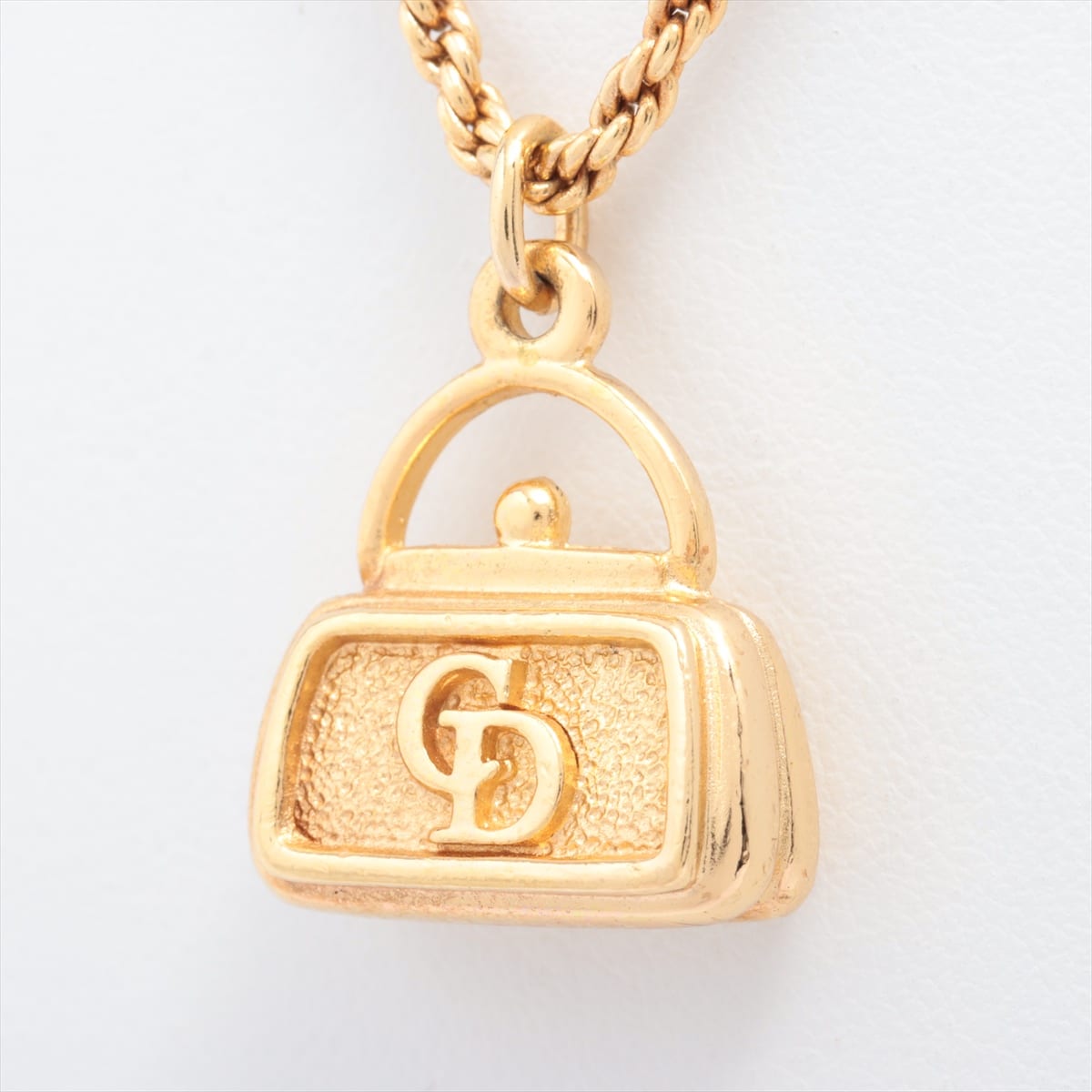 Christian Dior Logo Necklace GP Gold