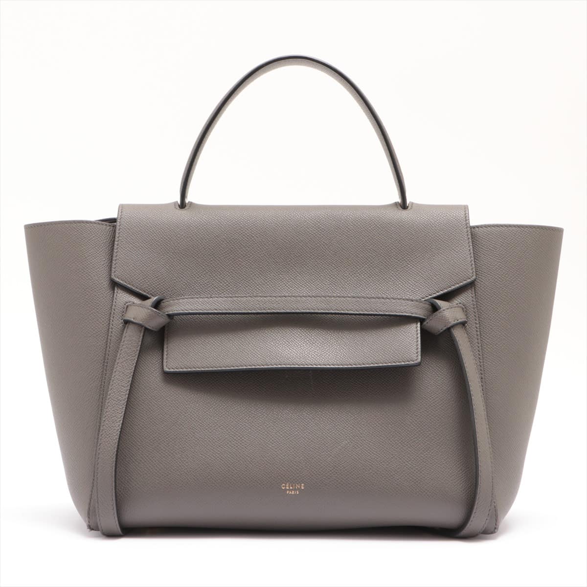 CELINE Belt Bag Mini Leather 2way handbag Grey