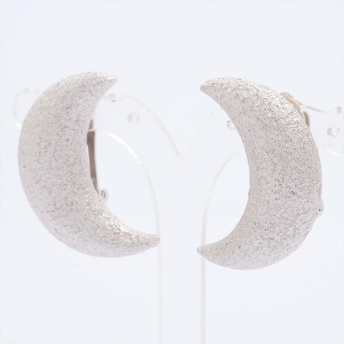 Christian Dior Moon Earrings (for both ears) GP Silver
