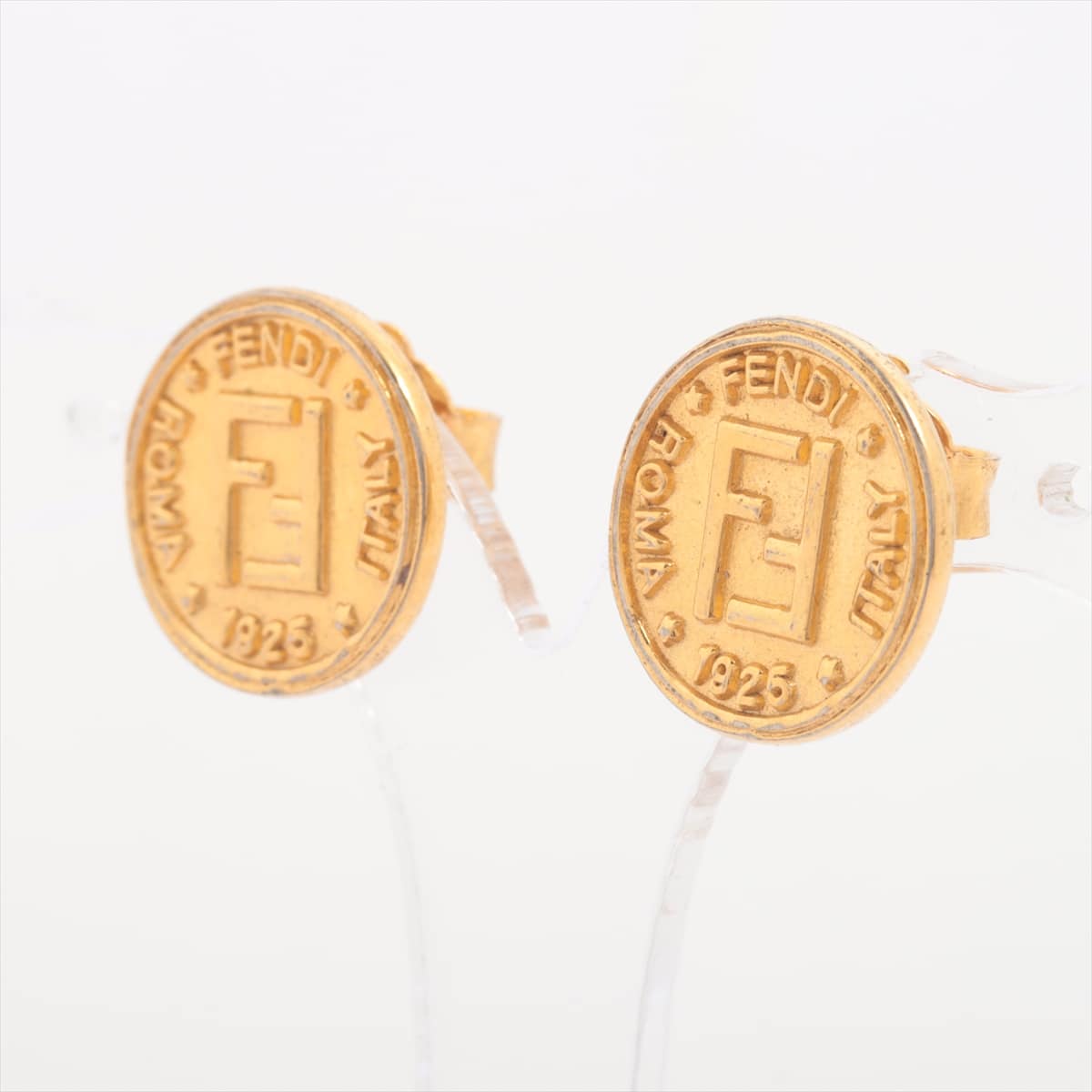 Fendi Logo Piercing jewelry (for both ears) GP Gold
