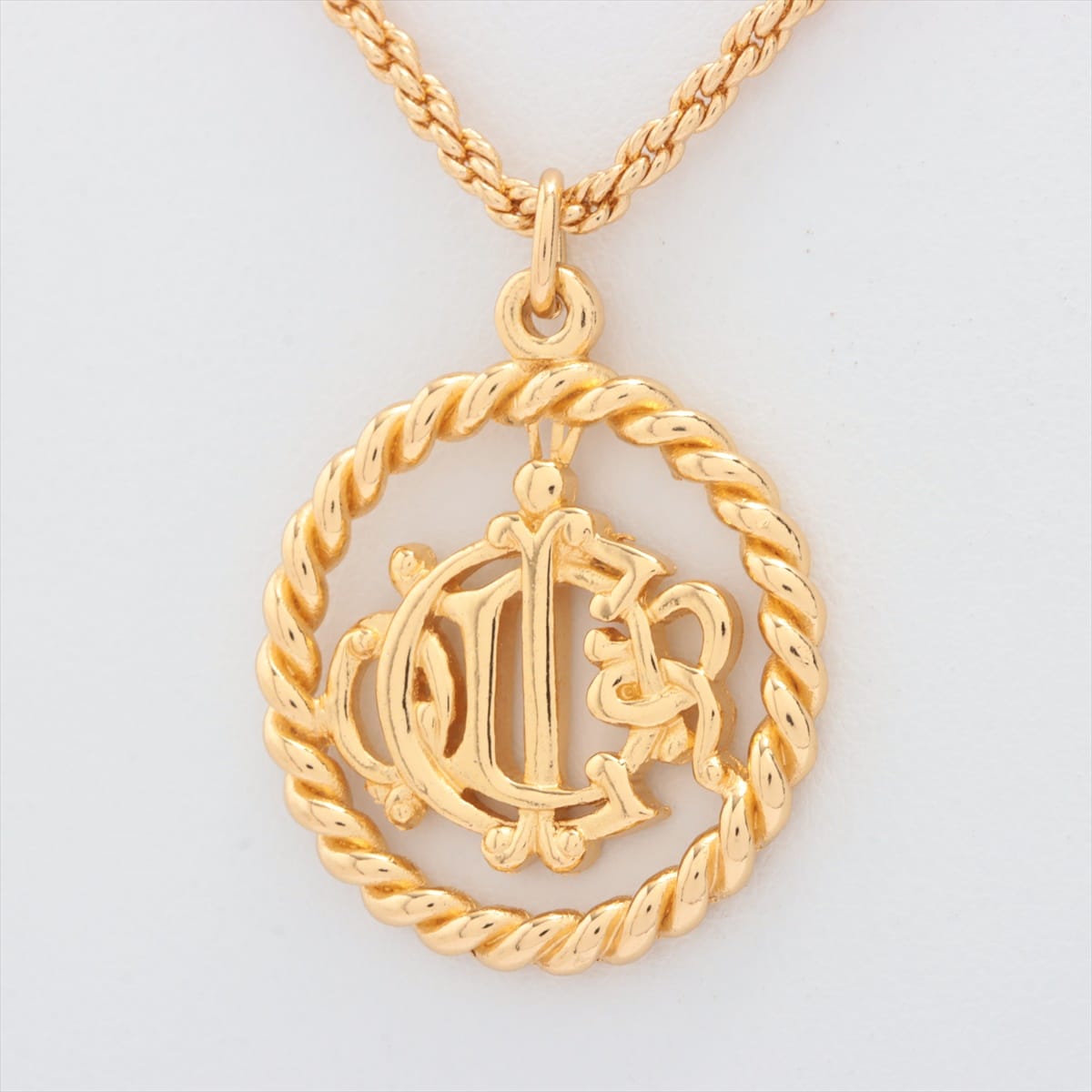 Christian Dior Logo Necklace GP Gold