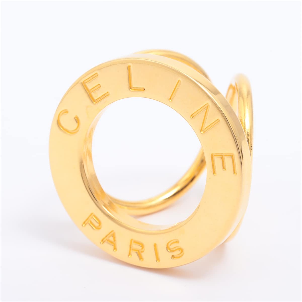 CELINE Scarf ring GP Gold Circle logo