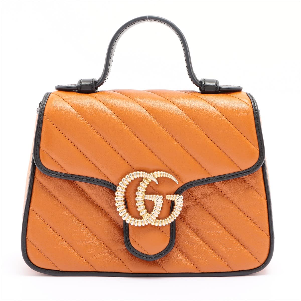 Gucci GG Marmont Leather 2way handbag Brown 583571