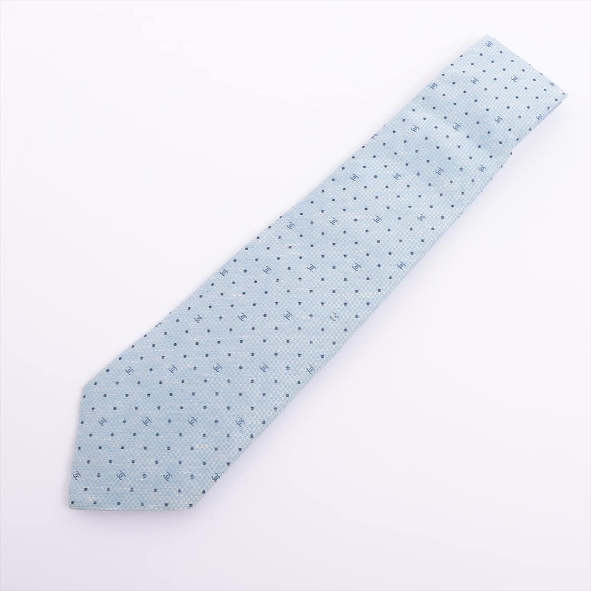 Chanel Necktie Cotton & silk Blue