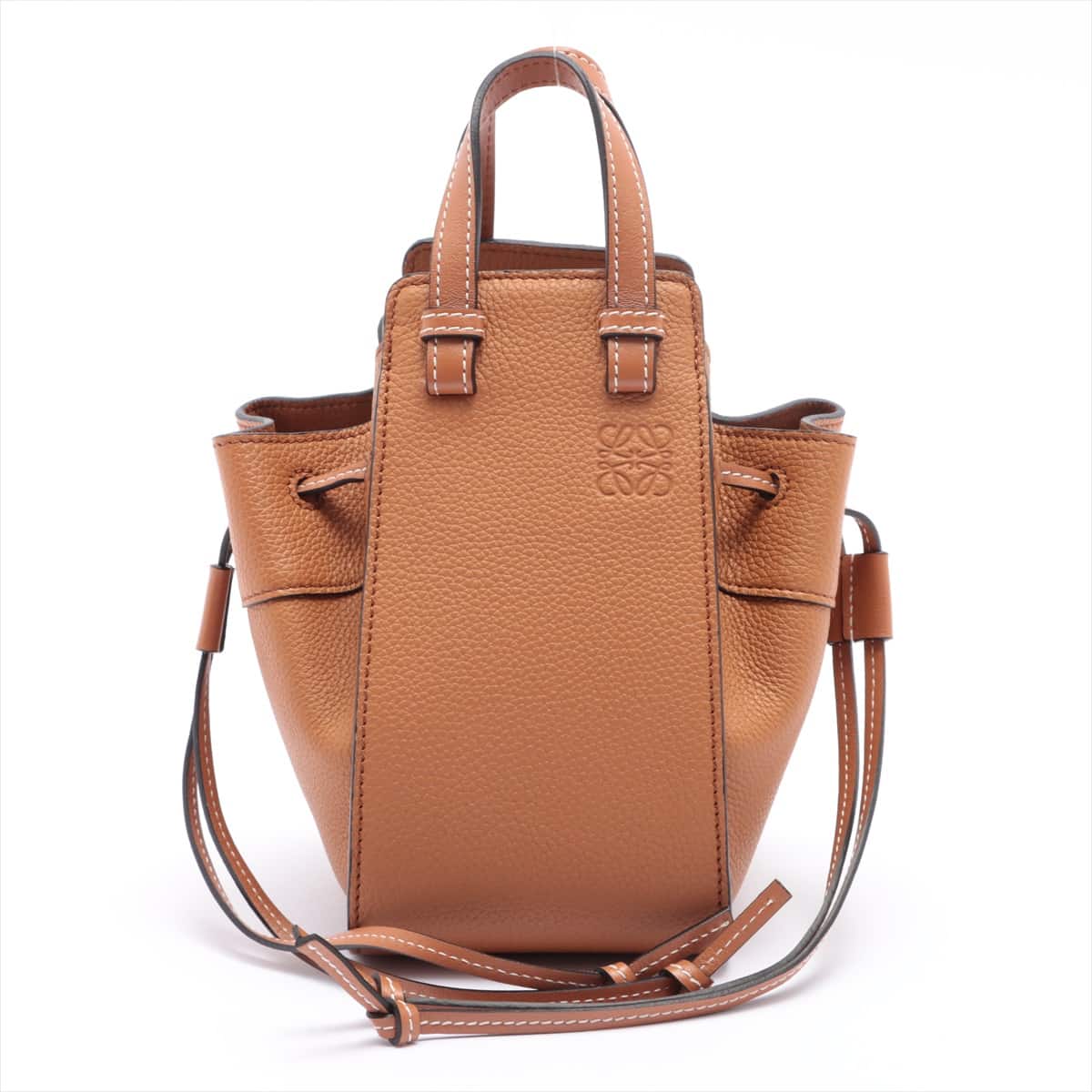 Loewe Hammock Drawstring mini Leather 2way shoulder bag Brown