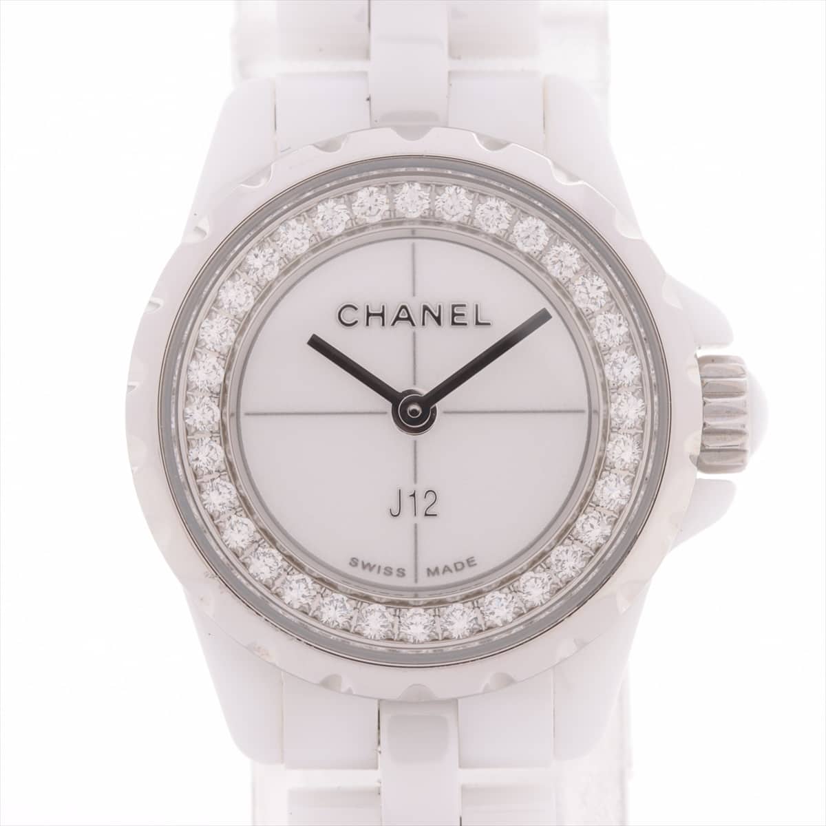 Chanel J12 H5237 SS×CE QZ White-Face