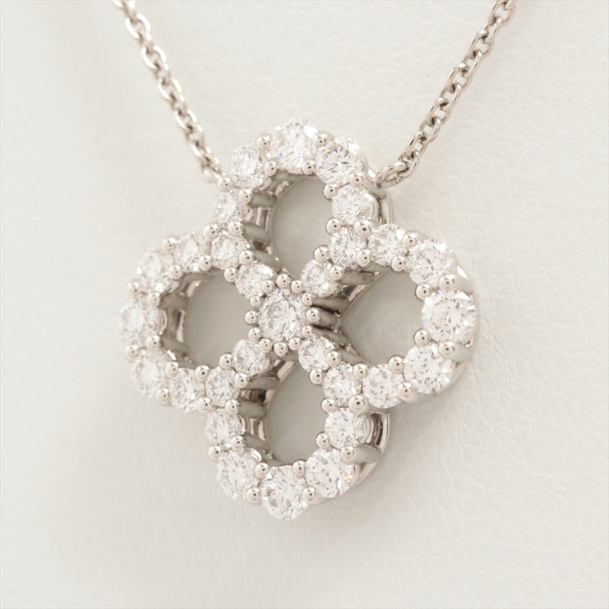 Harry Winston Loop by Harry Winston Open motif diamond Necklace Pt950 6.3g