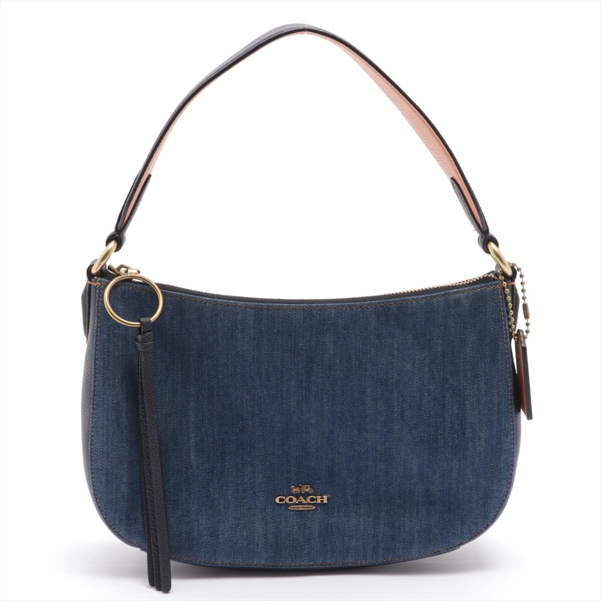 COACH Sutton Denim 2way handbag Blue 67359