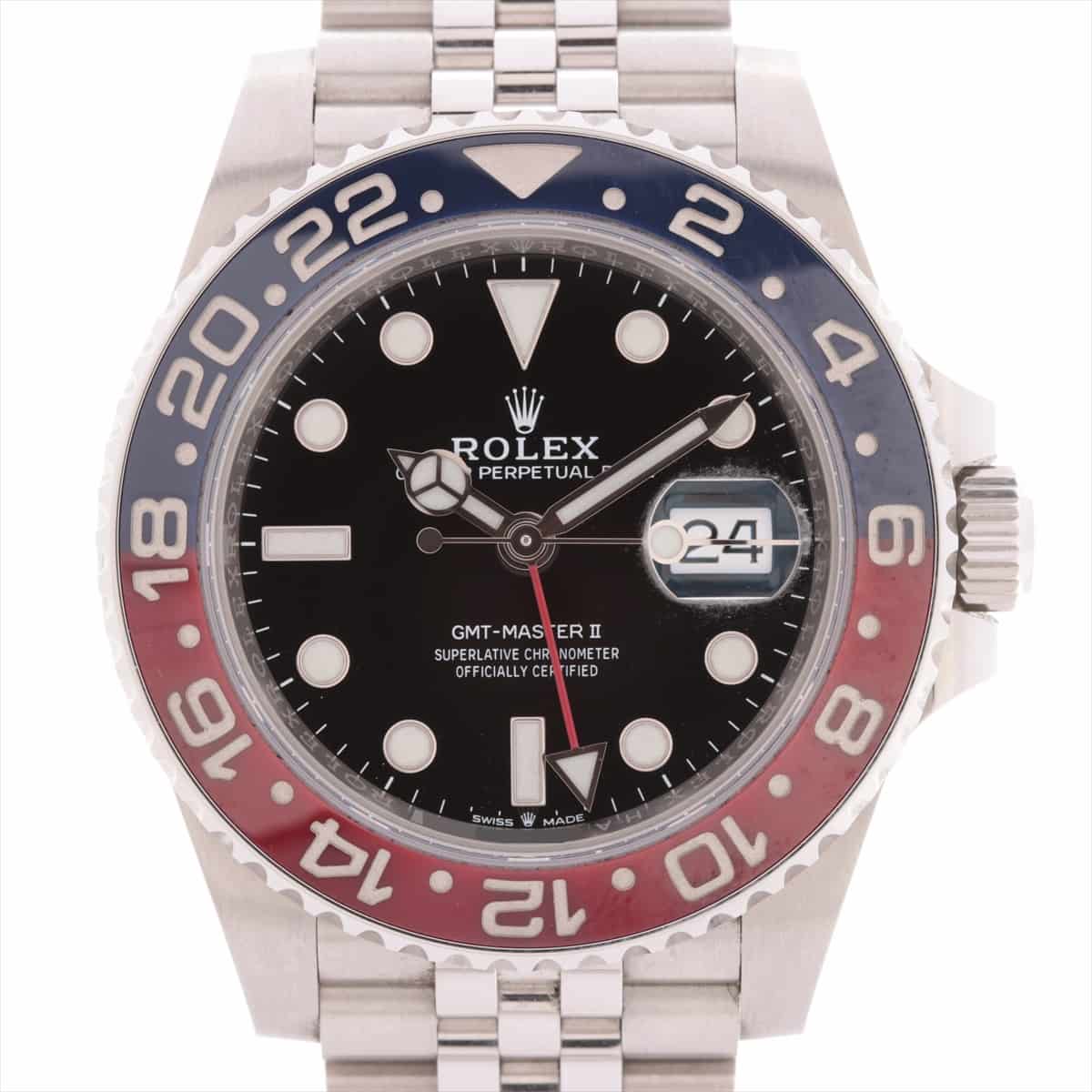 Rolex GMT Master Ⅱ 126710BLRO SS AT Black-Face Dial scratches