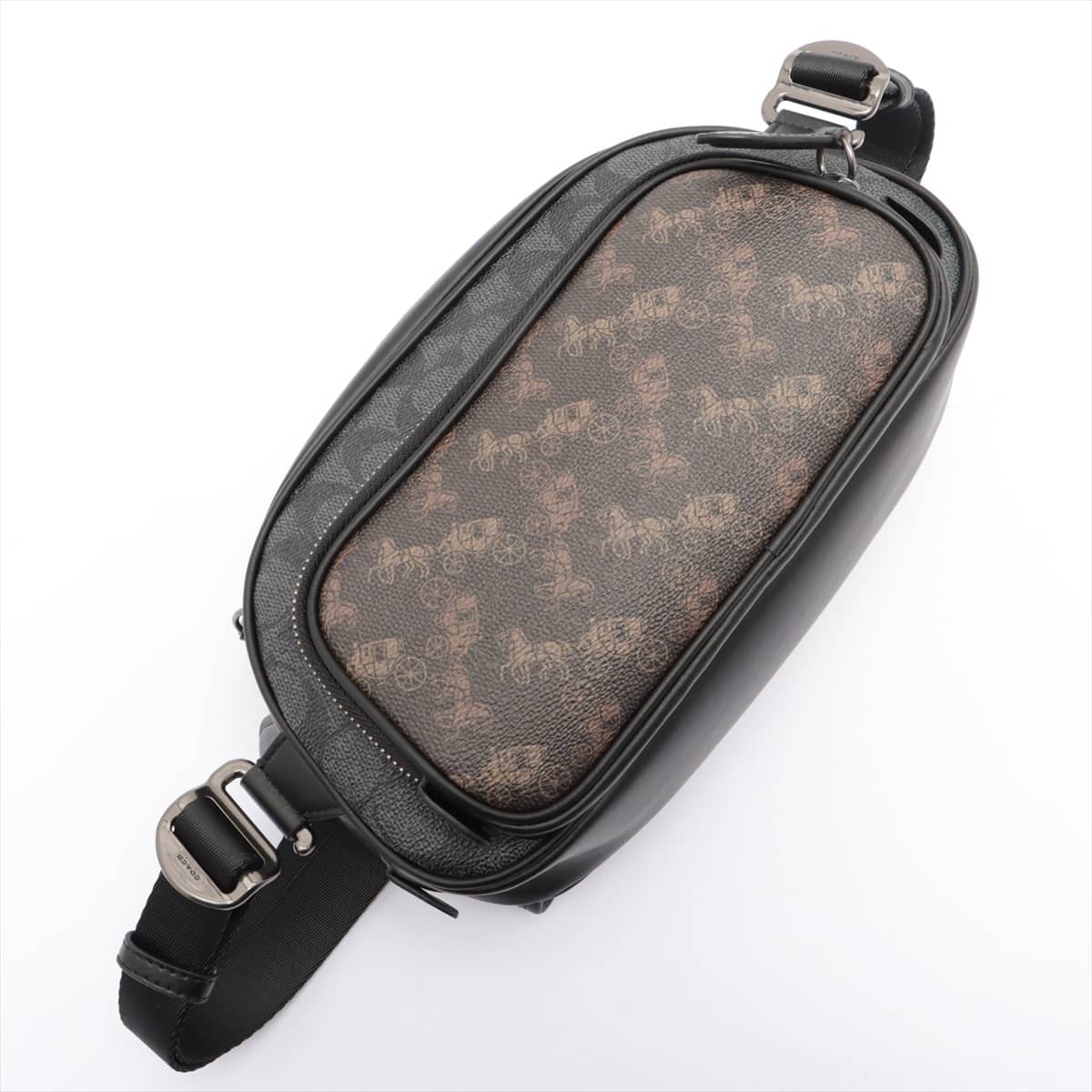 COACH PVC & leather Sling backpack Black C1063