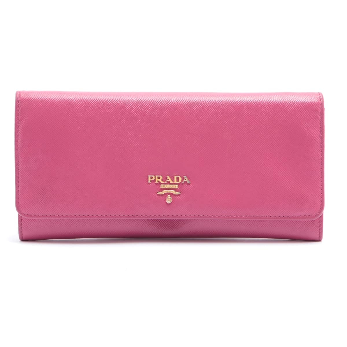 Prada Saffiano Metal Leather Chain wallet Pink 1M1290