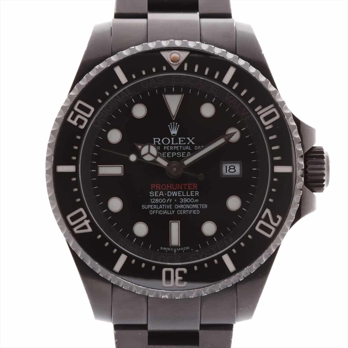 Rolex Sea-Dweller Deep Sea Pro-Hunter 116660 V number SS AT Black-Face Luminous discoloration needle center wound