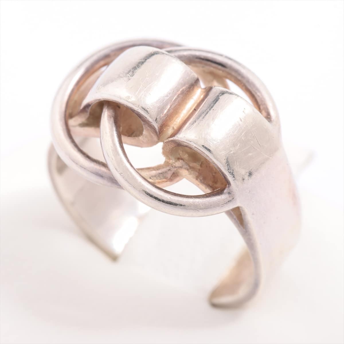 Hermès Deux Anneaux rings 52 925 5.8g Silver