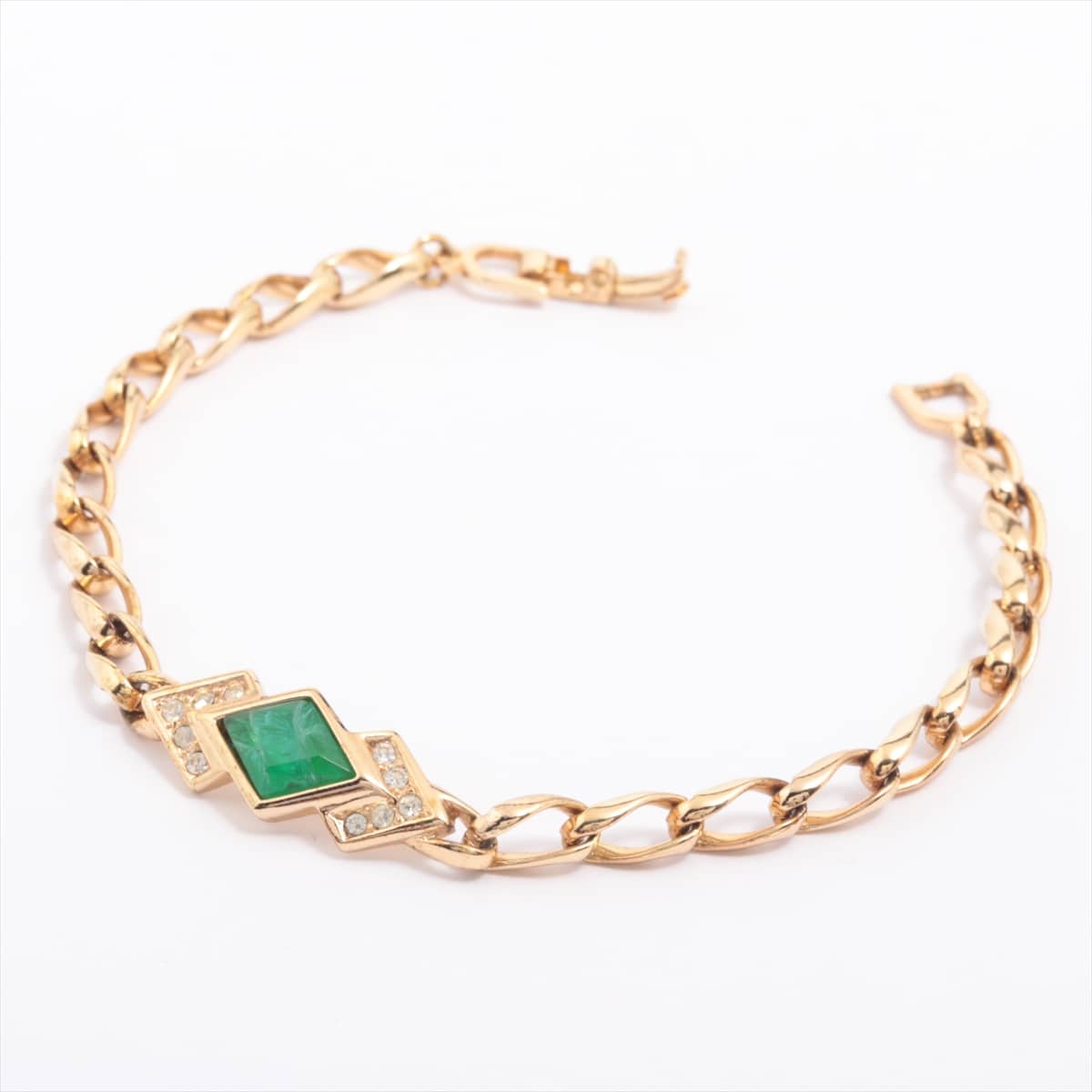 Christian Dior Bracelet GP×inestone Gold Color stone