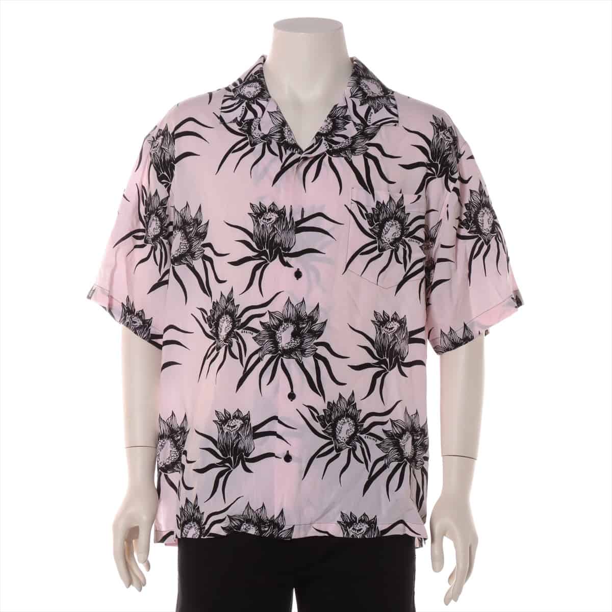 CELINE 21SS Rayon Shirt 37 Men's Pink  Eddie period Flower print
