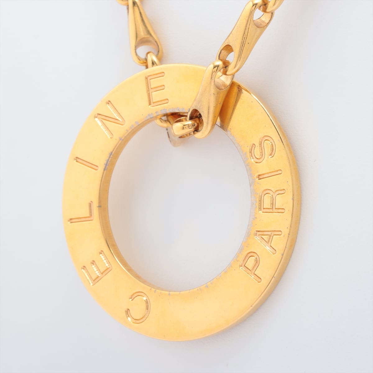 CELINE Necklace GP Gold Circle logo