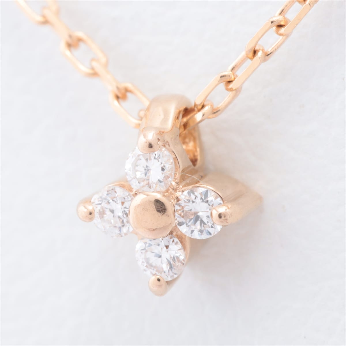 Ete diamond Necklace K18 PG 1.4g