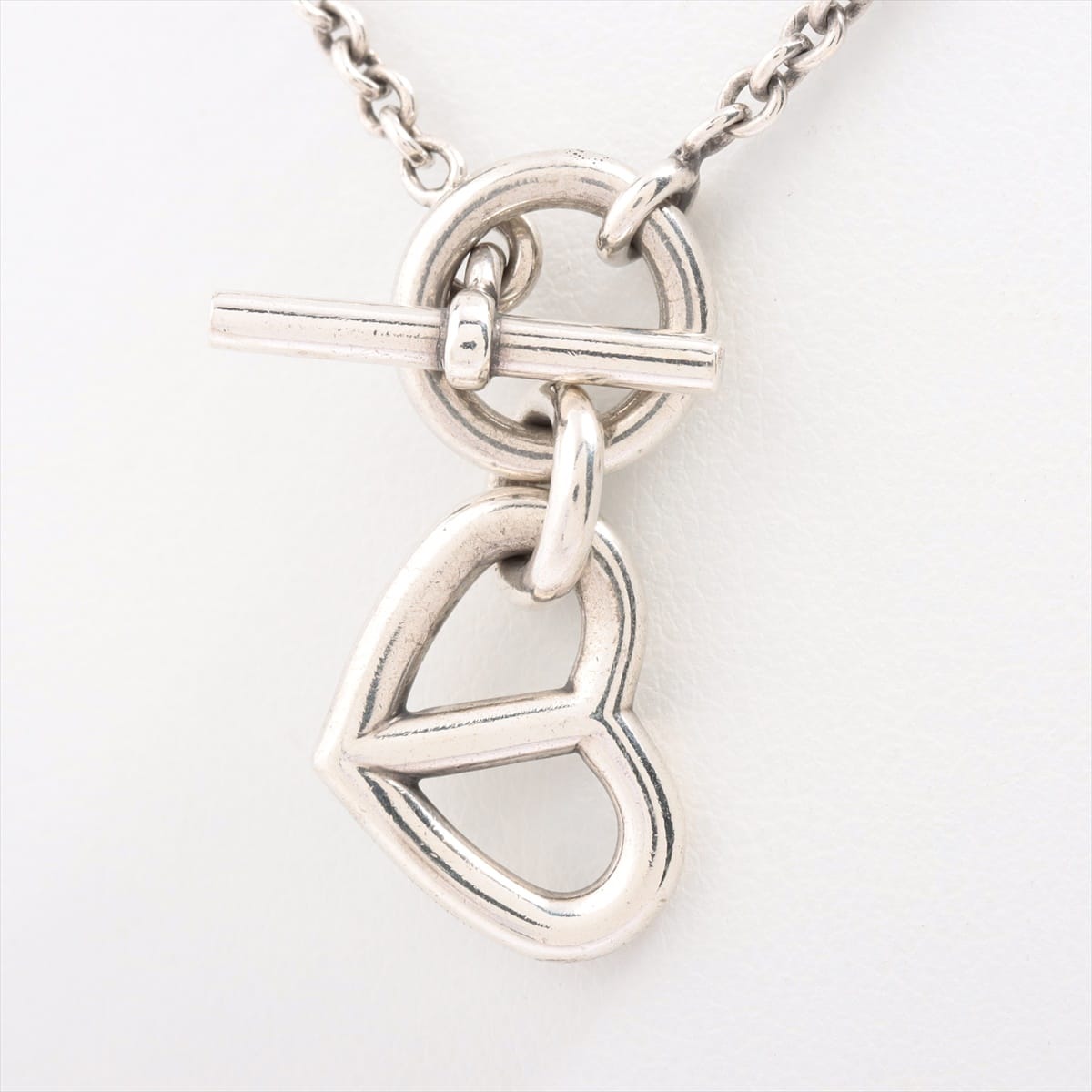 Hermès Chaîne d'Ancre Amulet hearts Necklace 925 8.9g