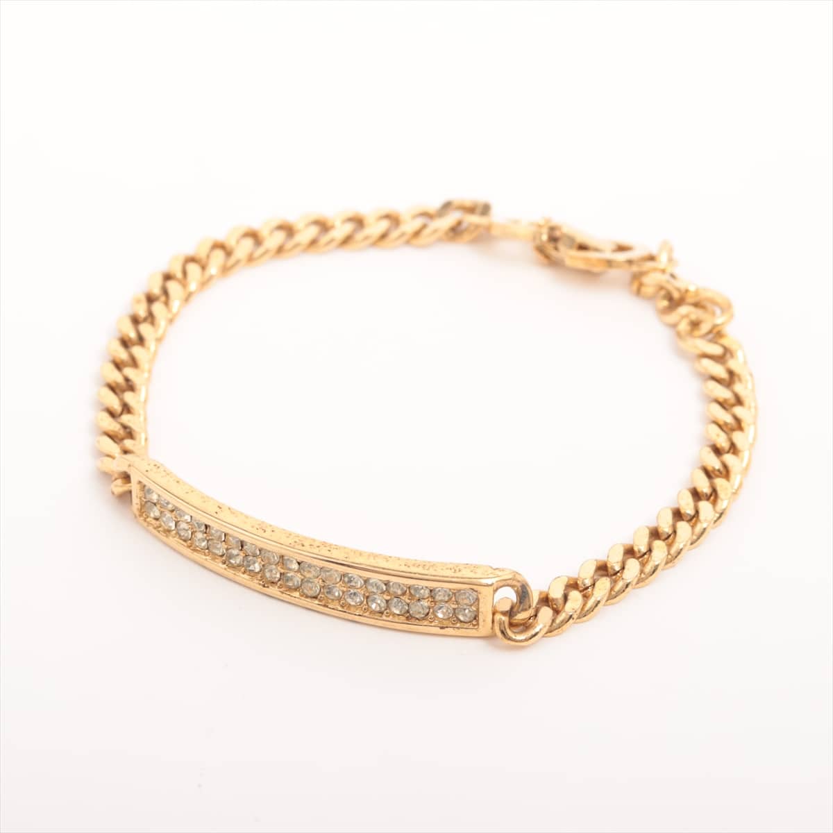 Christian Dior Bracelet GP×inestone Gold
