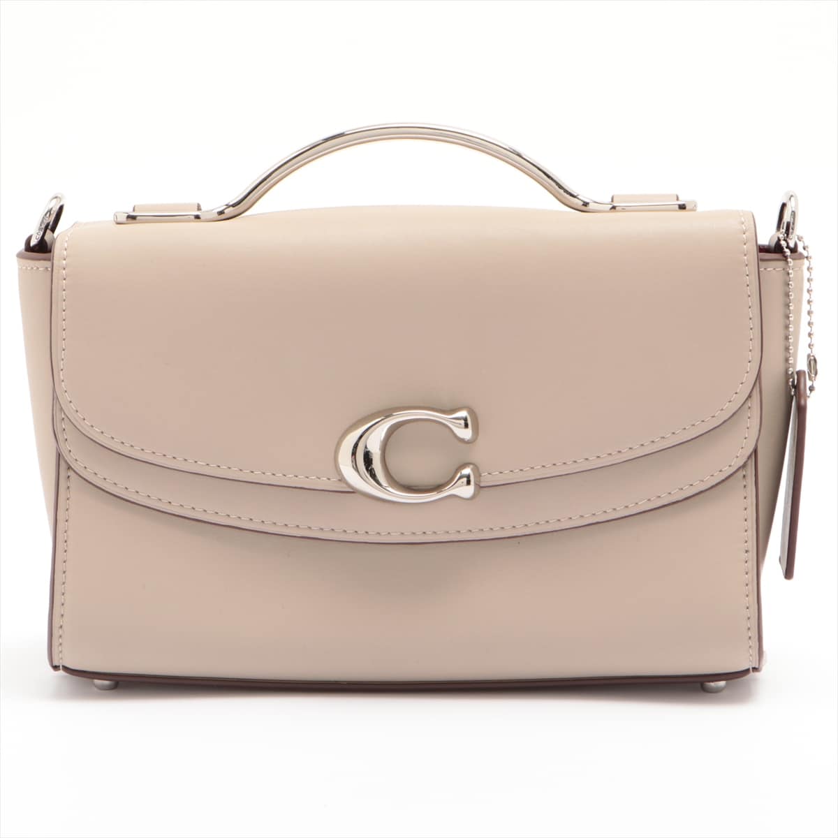 COACH Leather 2way handbag Beige C2187