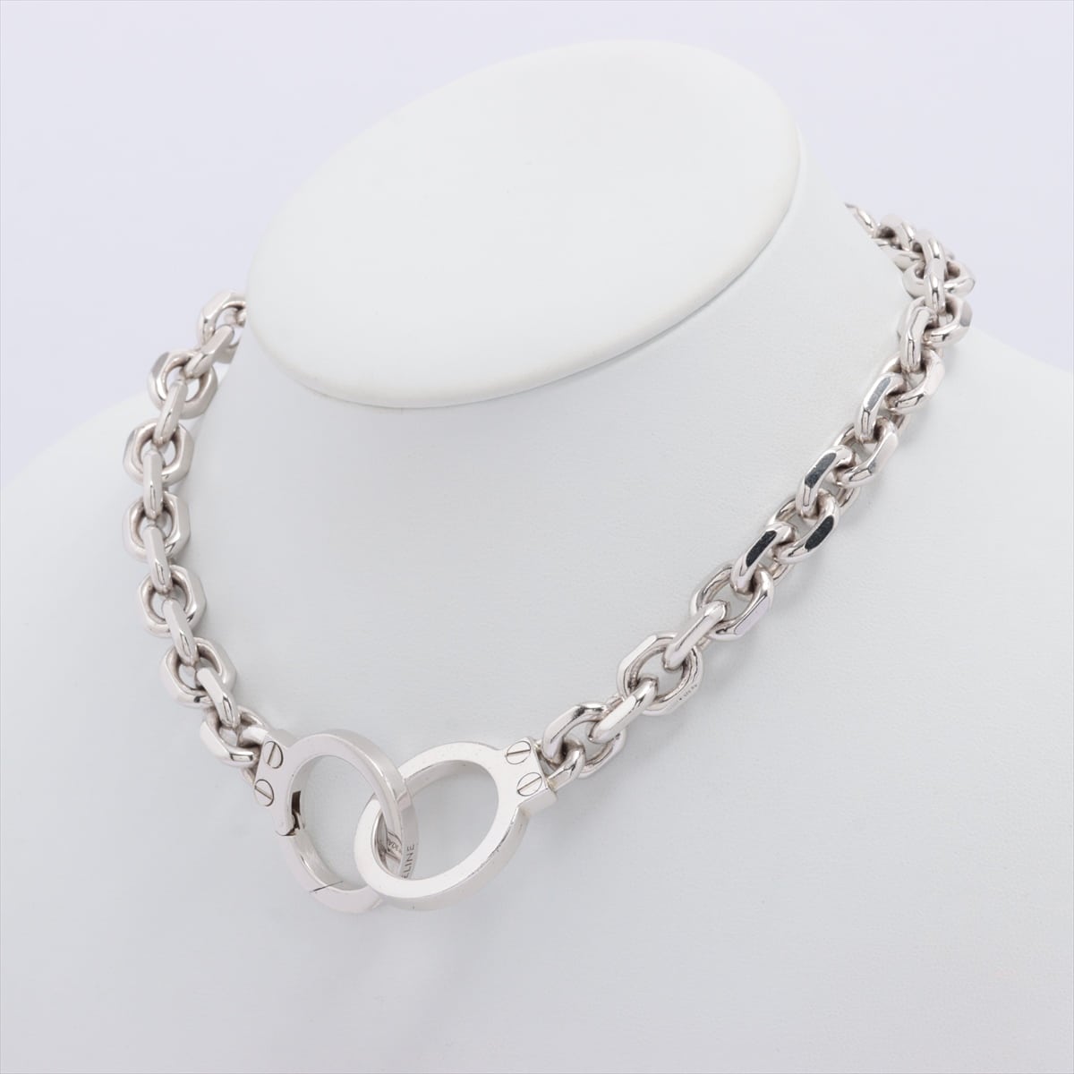 CELINE Chain Necklace GP Silver