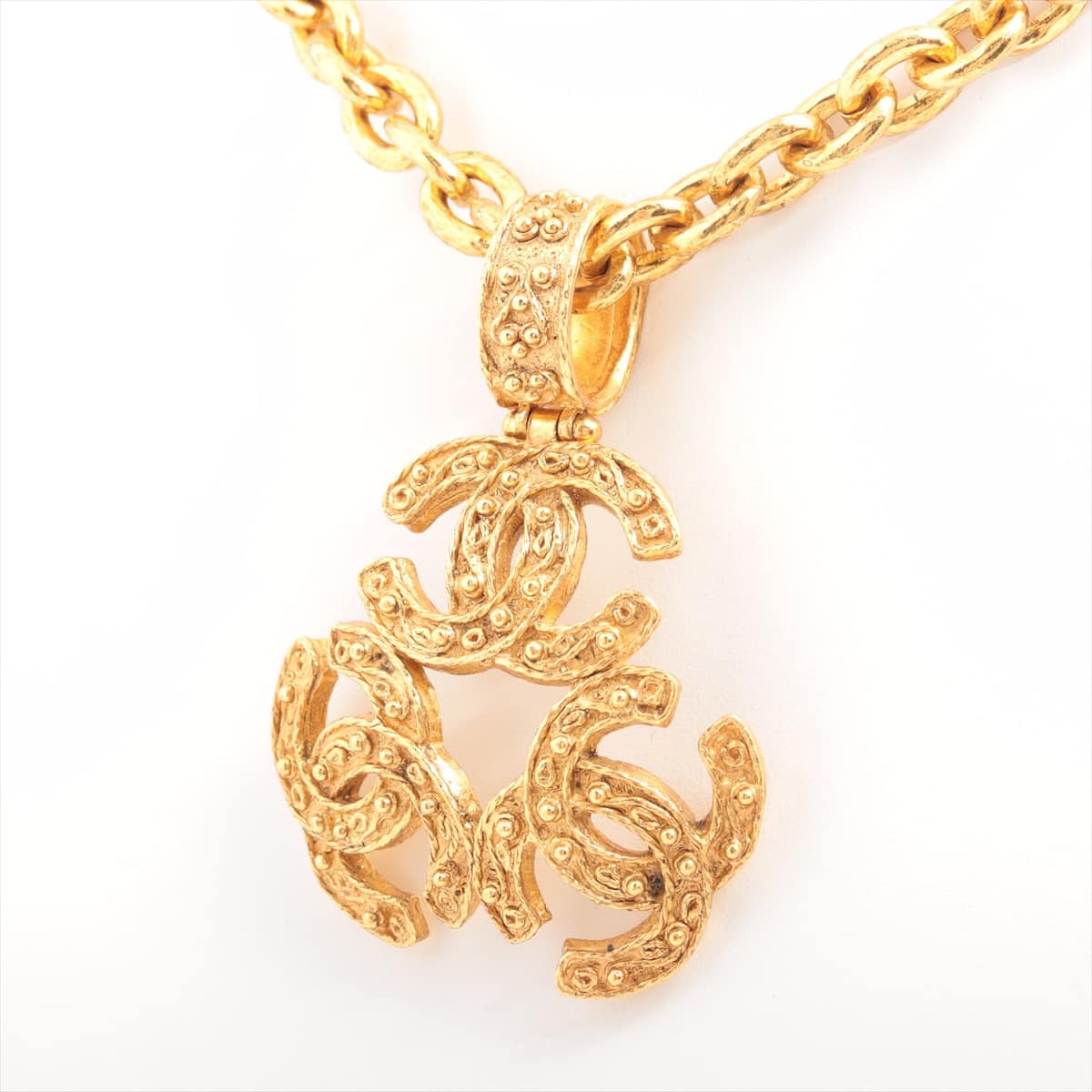 Chanel Triple Coco 94A Necklace GP Gold