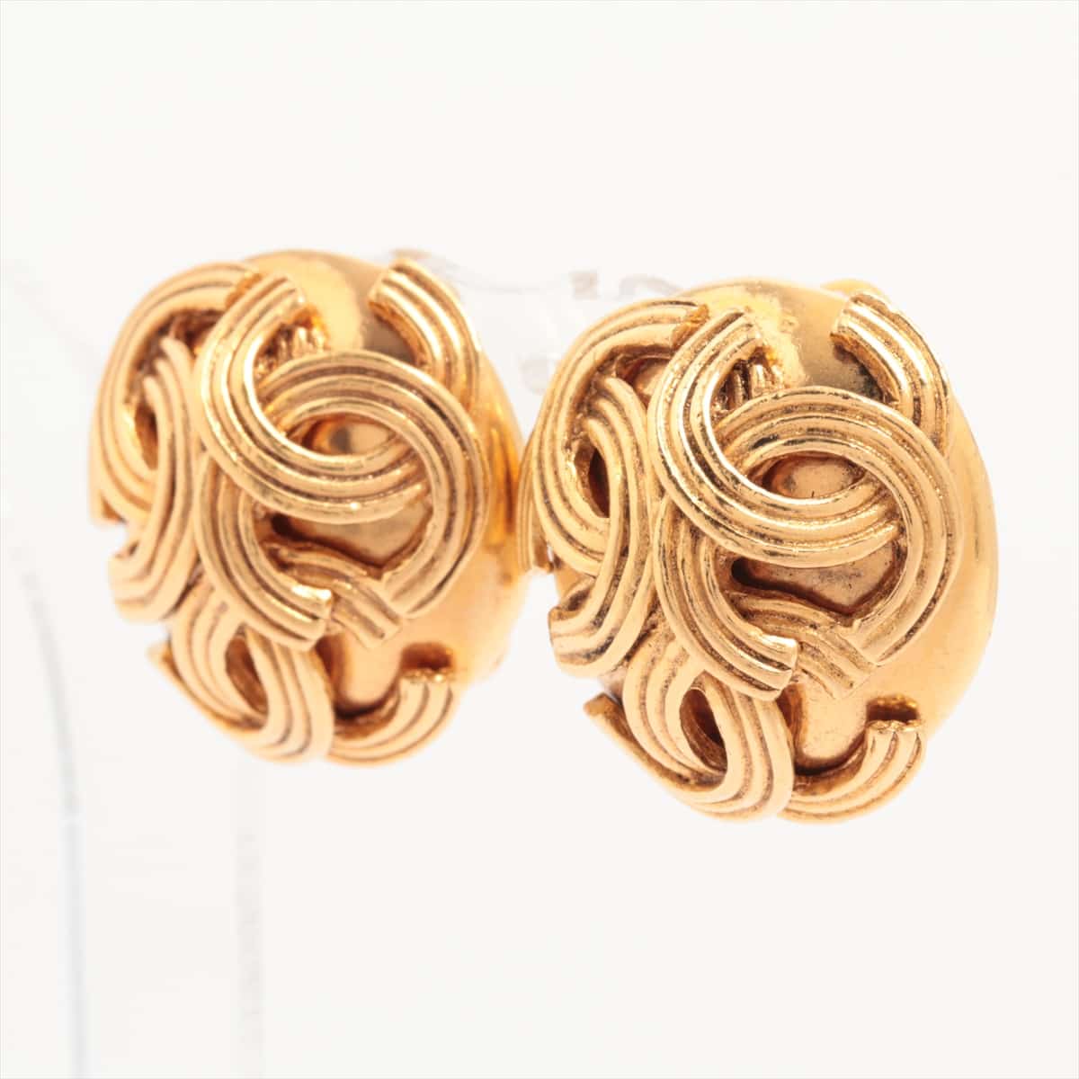 Chanel Triple Coco 94A Earrings (for both ears) GP Gold