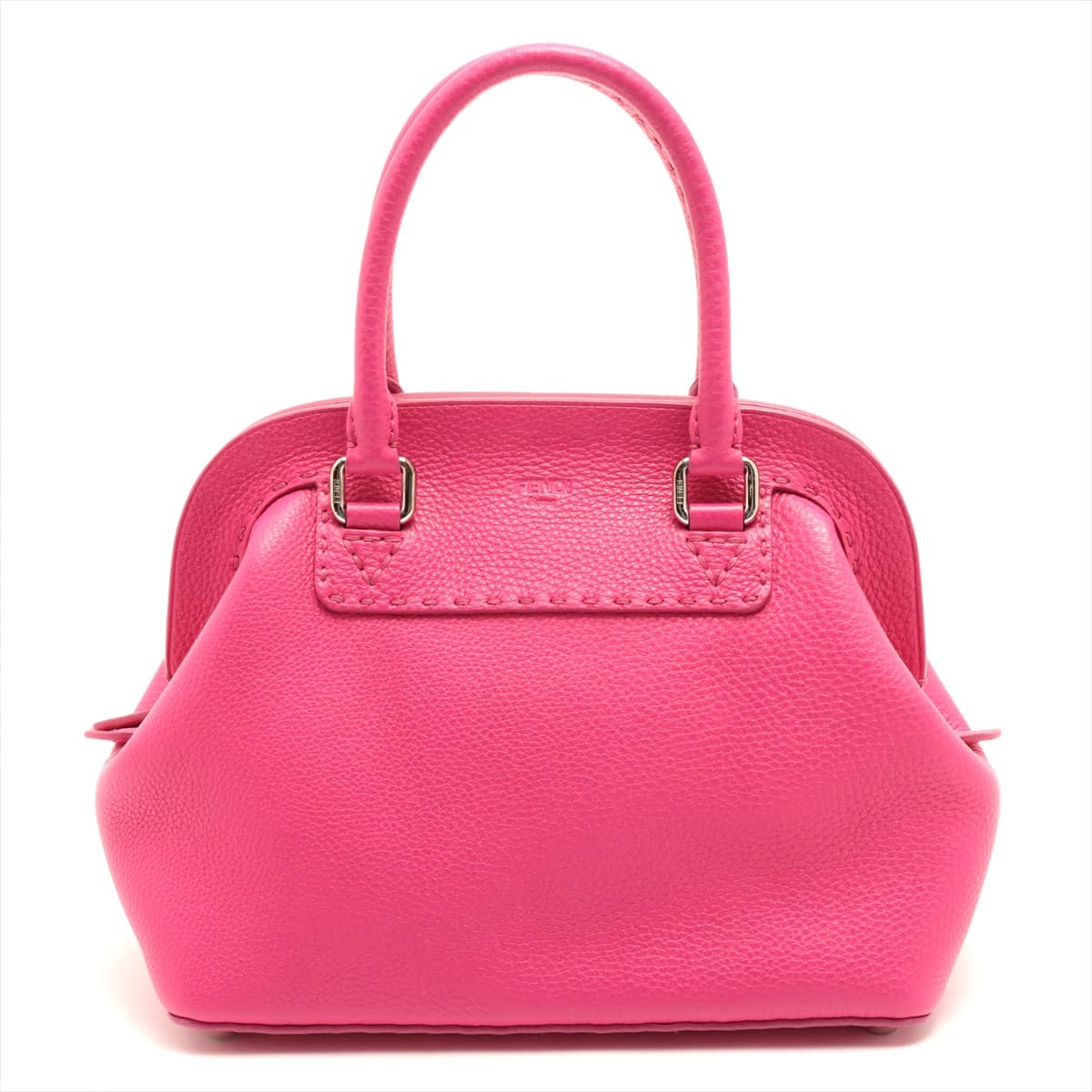 Fendi Adele Selleria Leather Hand bag Pink 8BN255