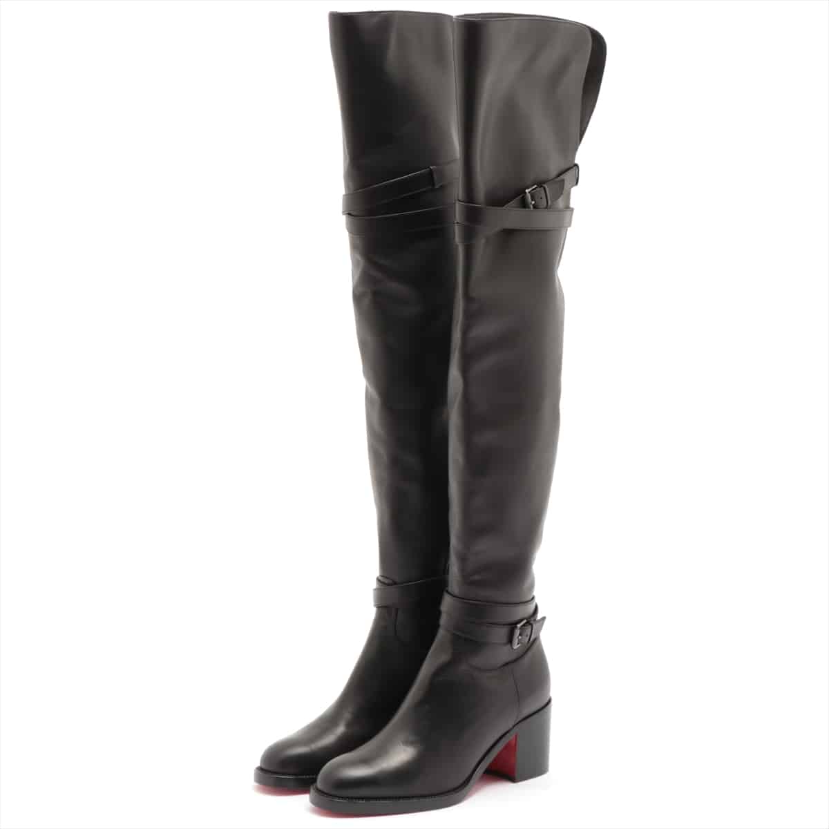 Christian Louboutin Leather Long boots 35.5 Ladies' Black