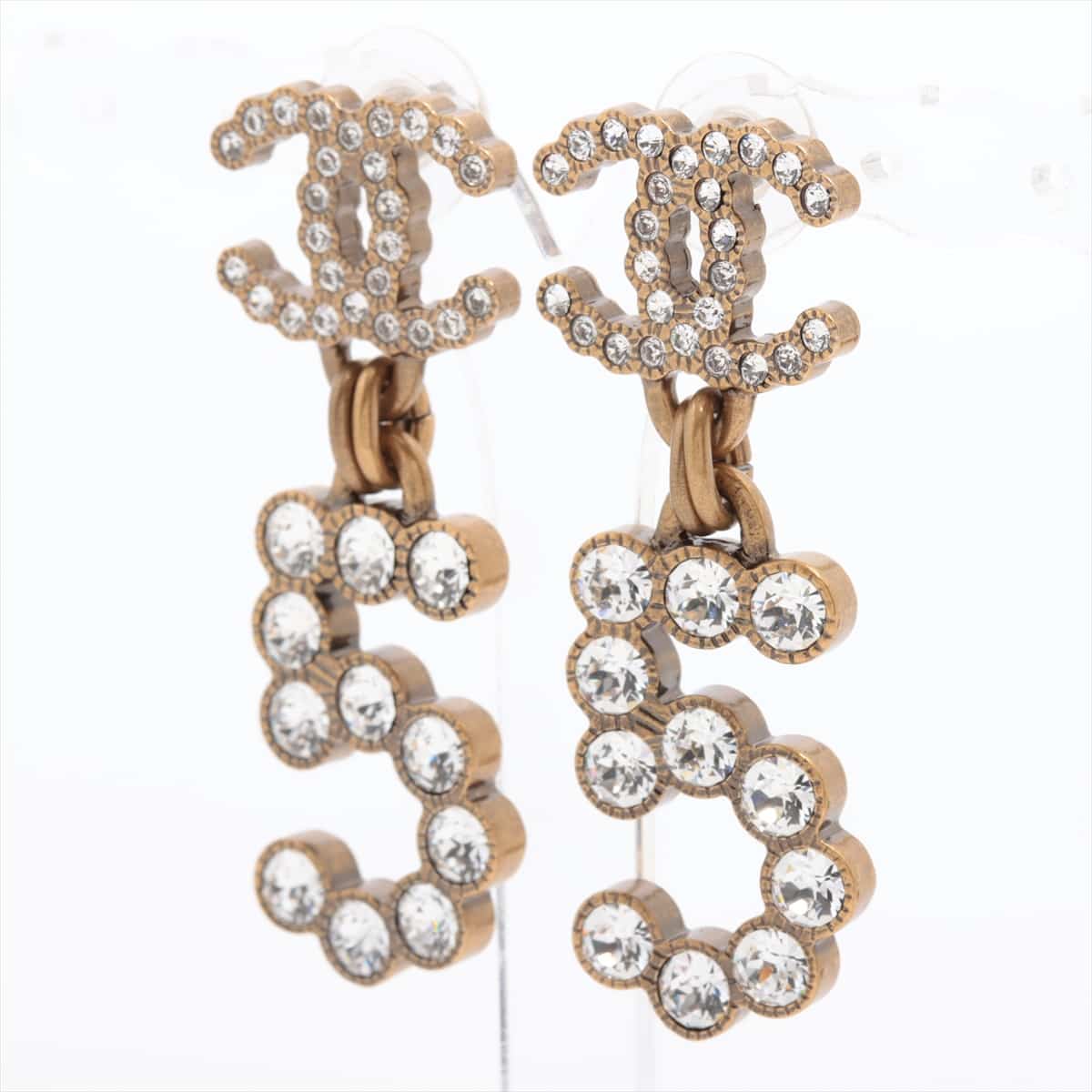 Chanel Coco Mark B20S Piercing jewelry (for both ears) GP×inestone Gold