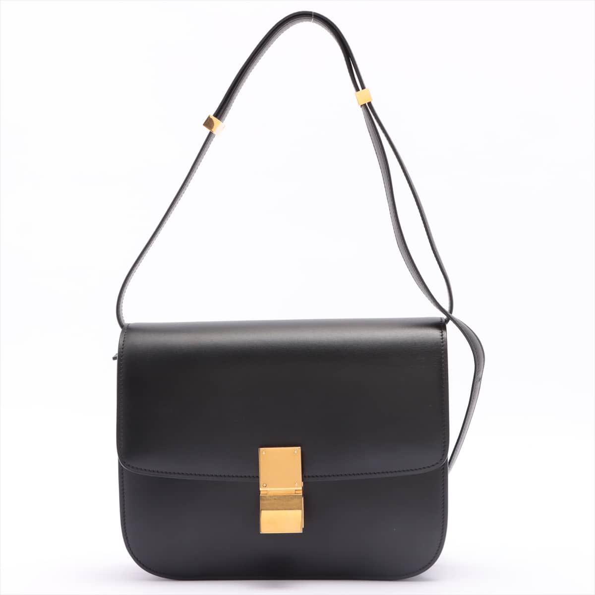CELINE Classic Box Leather Shoulder bag Black