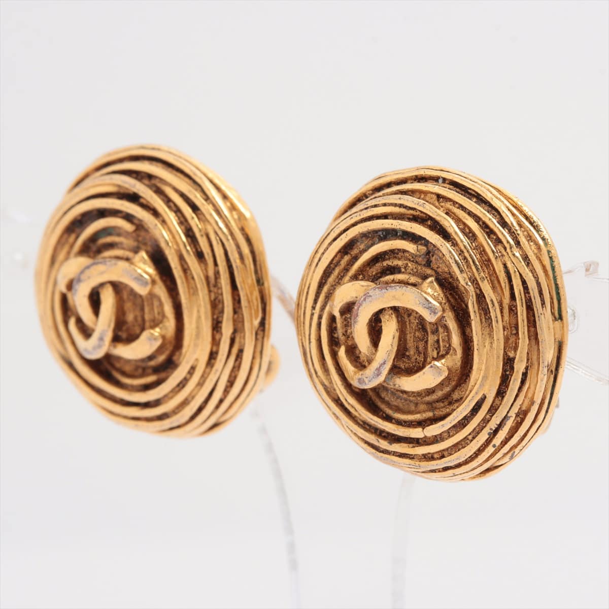 Chanel Coco Mark 94A Earrings (for both ears) GP Gold