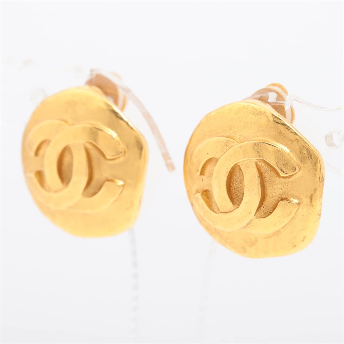 Chanel Coco Mark 95A Earrings (for both ears) GP Gold