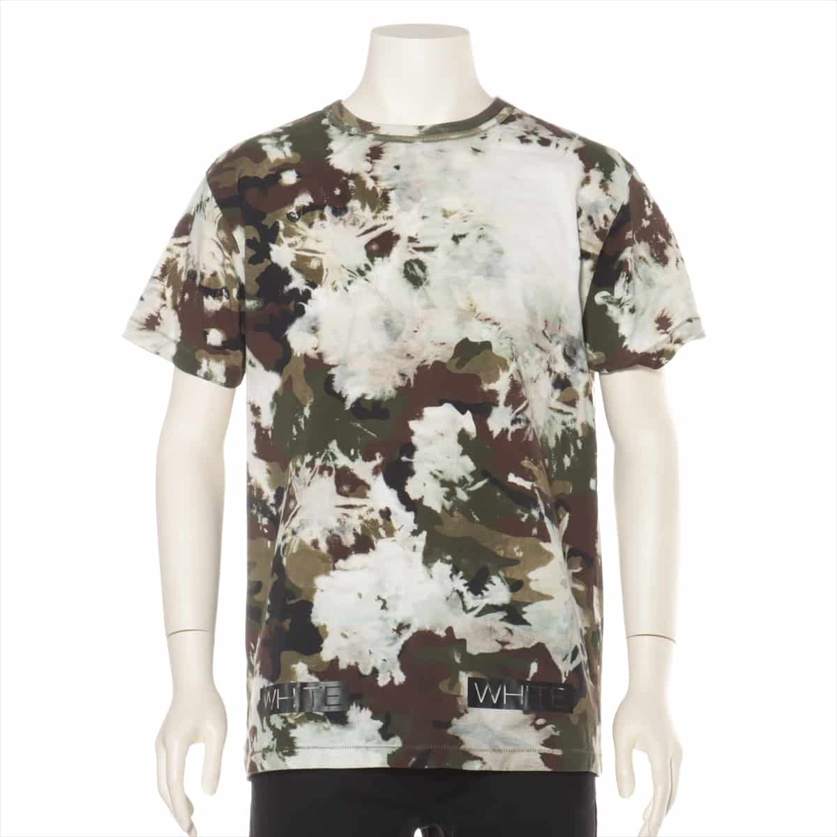 Off-White Cotton T-shirt S Men's Camouflage
