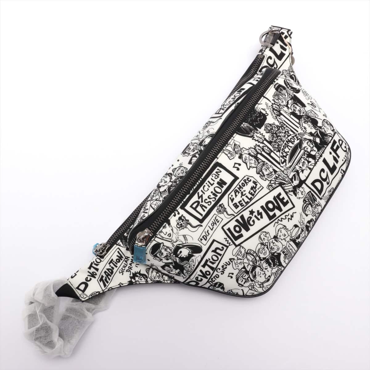 Dolce & Gabbana Nylon Sling backpack Black × White BM1509
