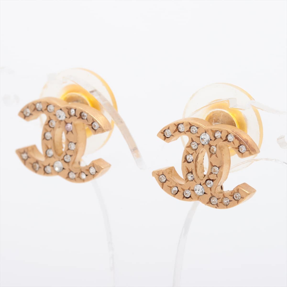 Chanel Coco Mark 06A Piercing jewelry (for both ears) GP×inestone Gold