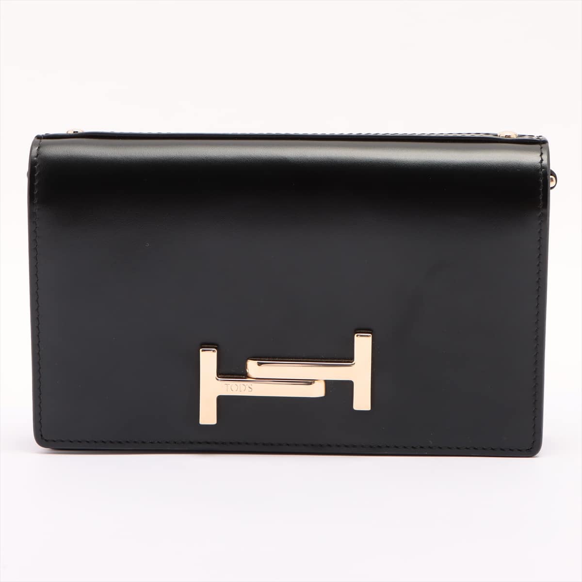 Tod's Leather Chain wallet Black