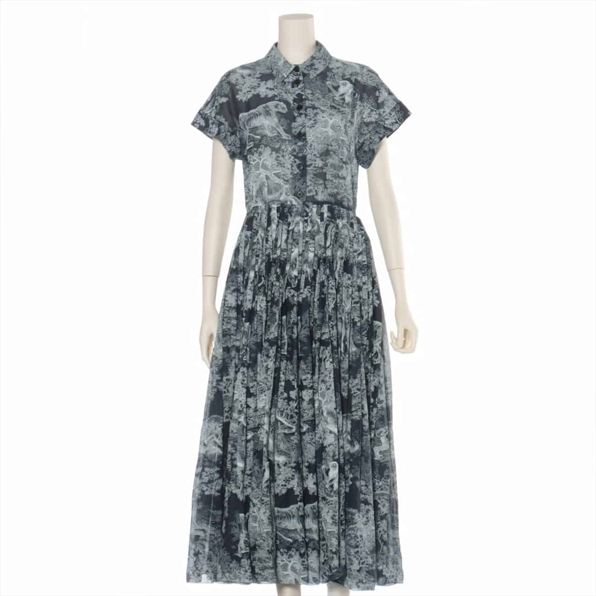 Christian Dior 20AW Cotton Dress F36 Ladies' Navy blue  Toald Jouy