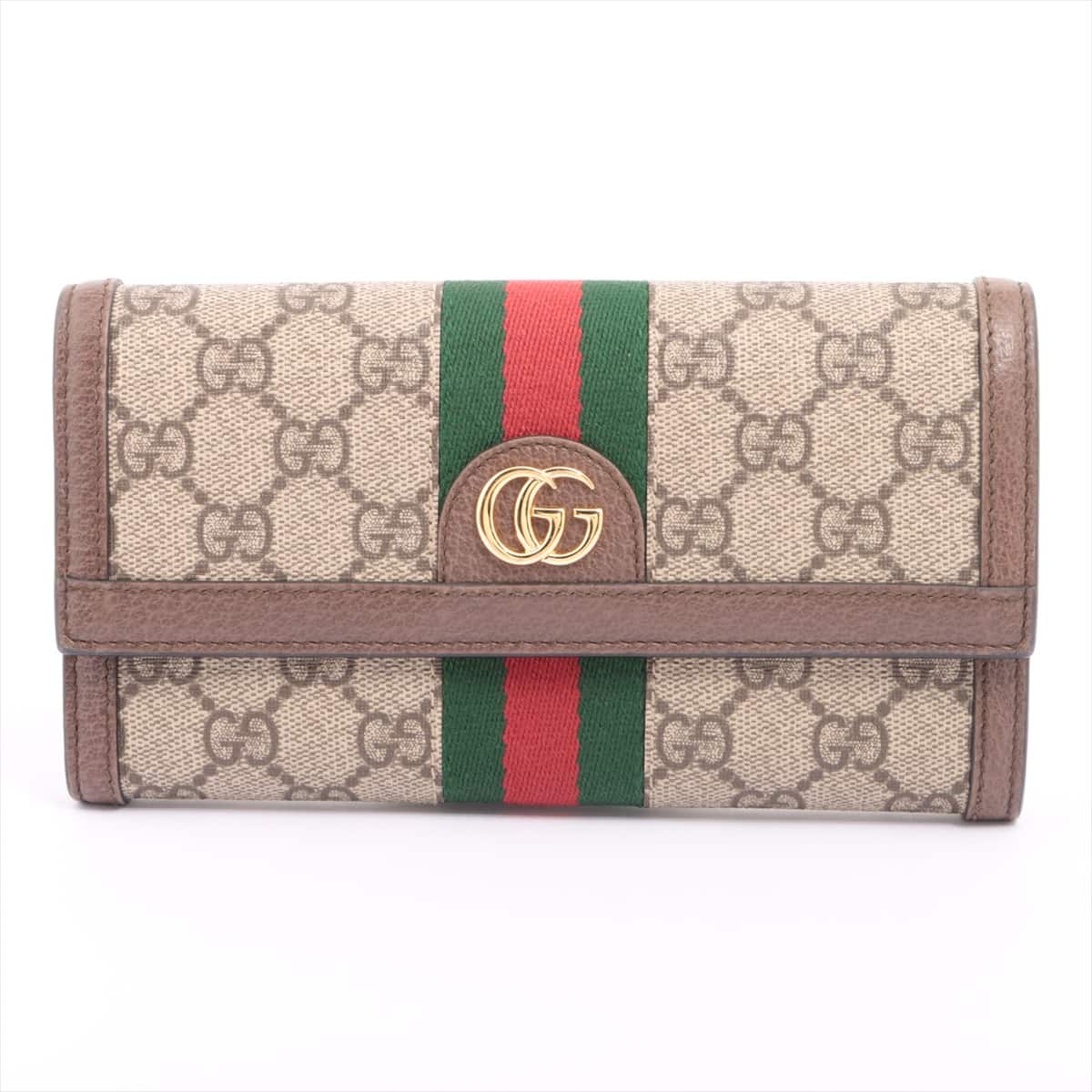 Gucci GG Marmont Ophidia 523153 PVC & leather Wallet Beige