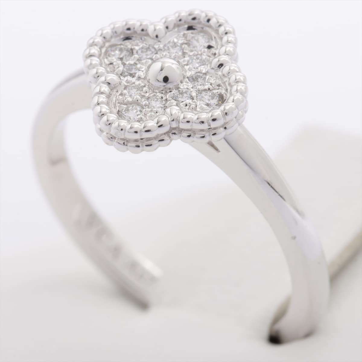 Van Cleef & Arpels Sweet Alhambra diamond rings 750WG 3.3g