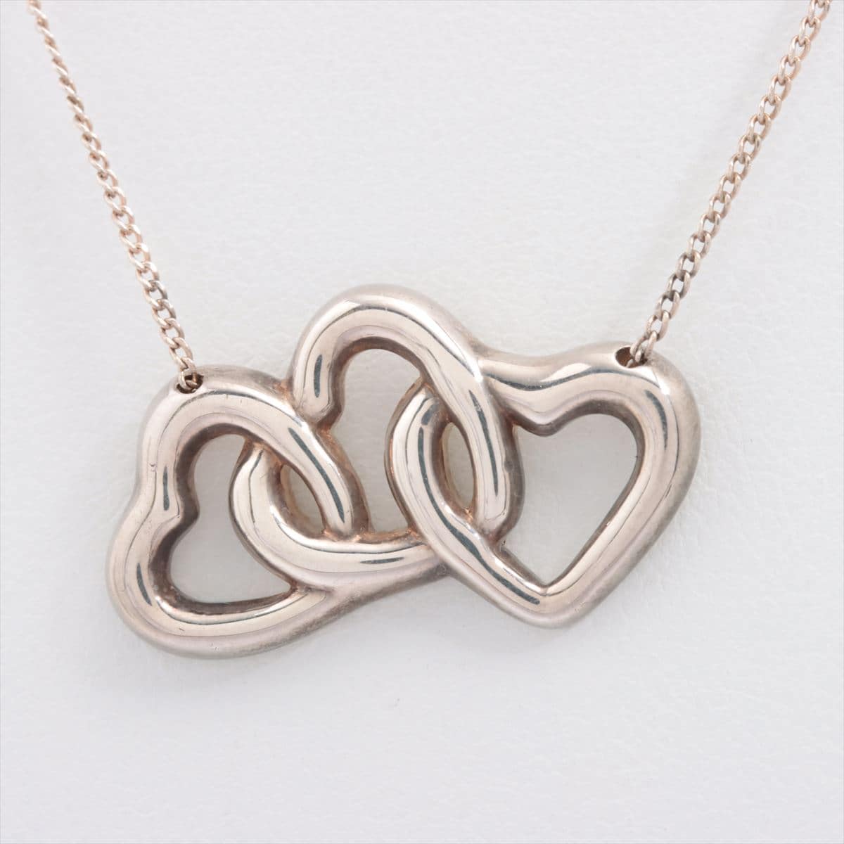 Tiffany triple open heart Necklace 925 Silver
