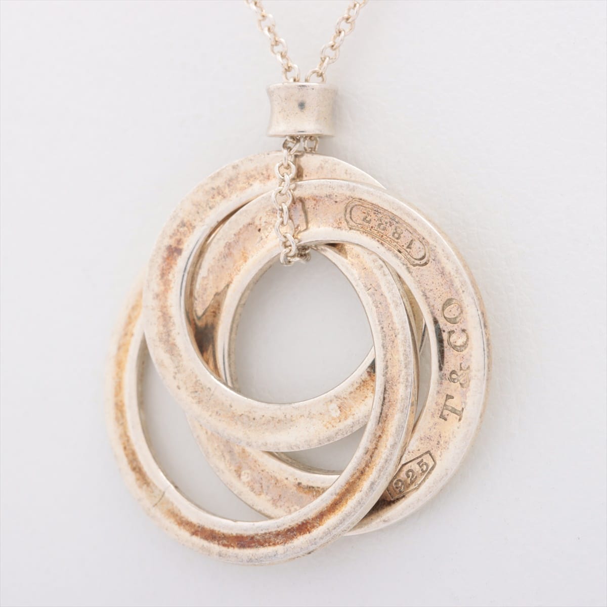 Tiffany 1837 Interlocking Circle Necklace 925 4.9g Silver