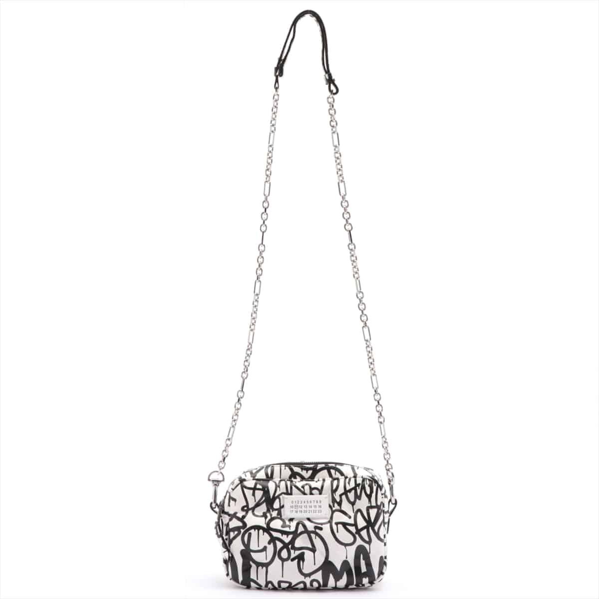Maison Margiela Leather Chain shoulder bag Black × White