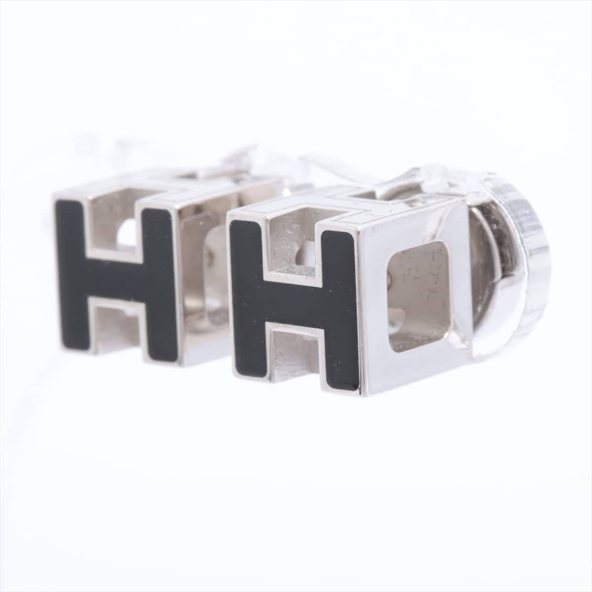 Hermès Courage Ache H cube earrings Piercing jewelry (for both ears) GP Black