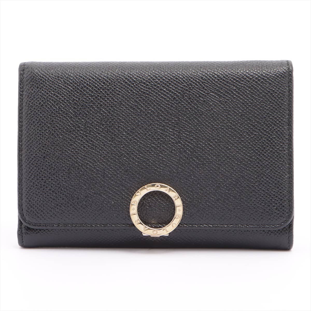 Bvlgari Bvlgari Bvlgari Leather Compact Wallet Black