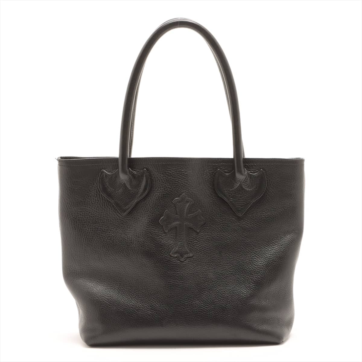 Chrome Hearts FS Tote bag Leather With invoice Black Cross Patch