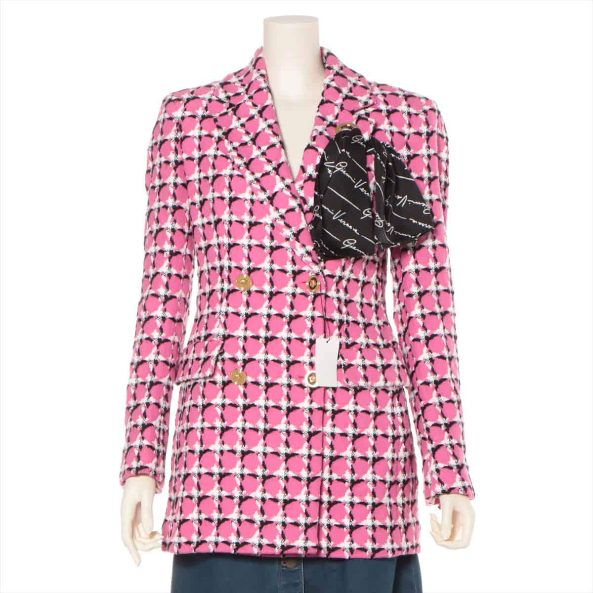 VERSACE Tweed coats 38 Ladies' Pink  Medusa button