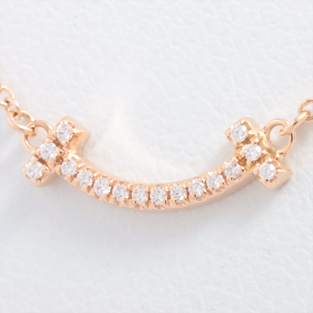 Tiffany T Smile Micro diamond Necklace 750 PG 2.1g
