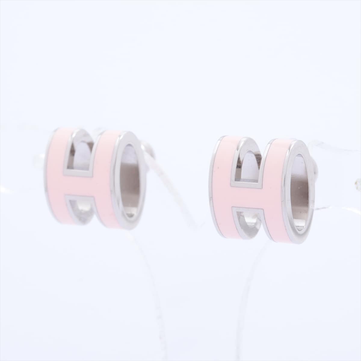 Hermès Pop ash Piercing jewelry (for both ears) GP Silver×Pink